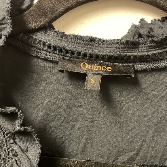 Quince Organic Textured Cotton Peasant Blouse - Picture 2 of 4